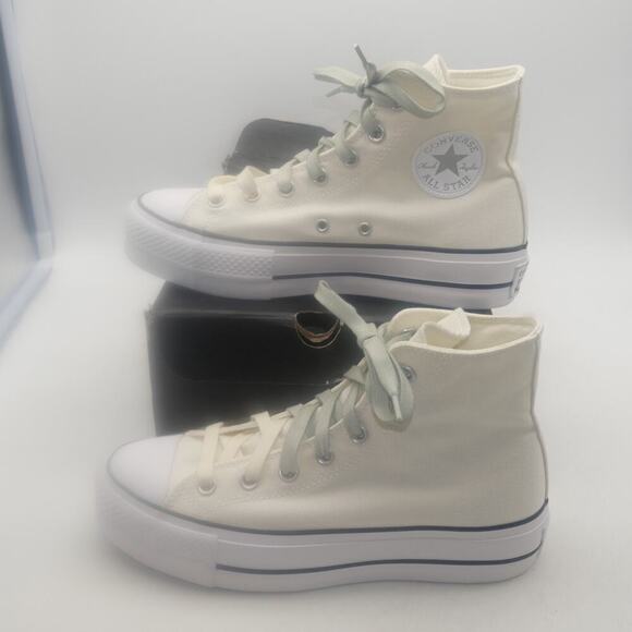 NEW Converse Chuck Taylor Women\'s 8 Lift Platform Ombre High Top Egret Cream